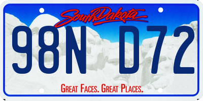 SD license plate 98ND72