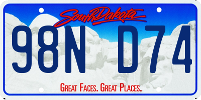 SD license plate 98ND74