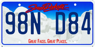 SD license plate 98ND84