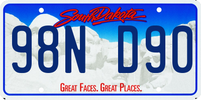 SD license plate 98ND90