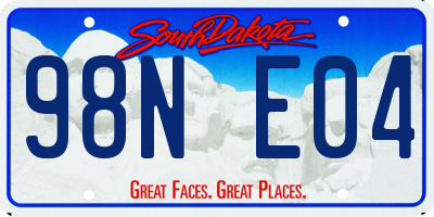SD license plate 98NE04