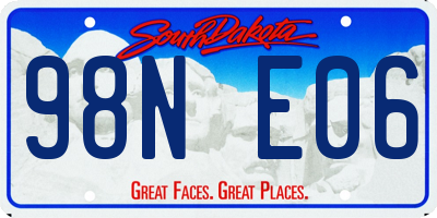 SD license plate 98NE06