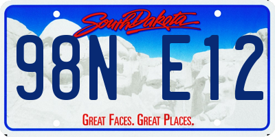 SD license plate 98NE12