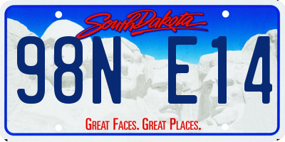 SD license plate 98NE14