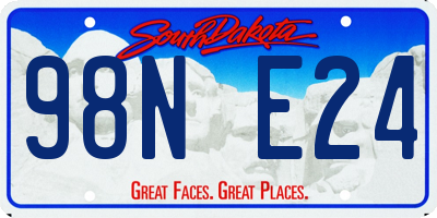 SD license plate 98NE24