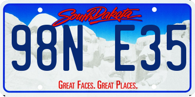SD license plate 98NE35