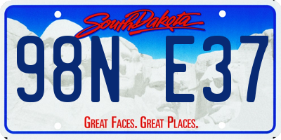 SD license plate 98NE37