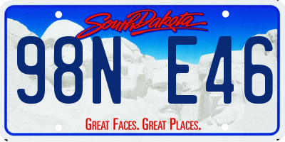 SD license plate 98NE46