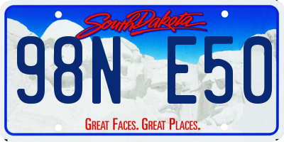 SD license plate 98NE50
