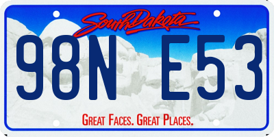 SD license plate 98NE53
