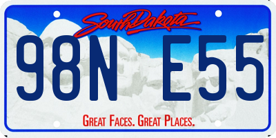 SD license plate 98NE55