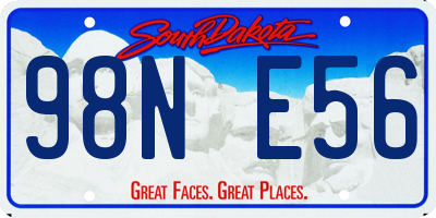 SD license plate 98NE56