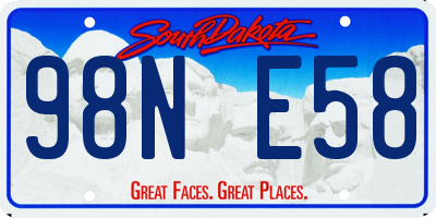 SD license plate 98NE58
