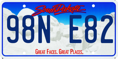 SD license plate 98NE82