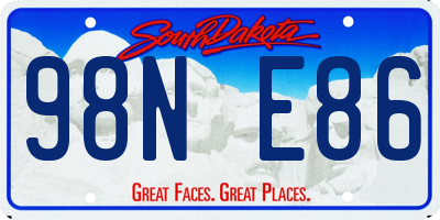SD license plate 98NE86