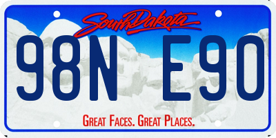 SD license plate 98NE90