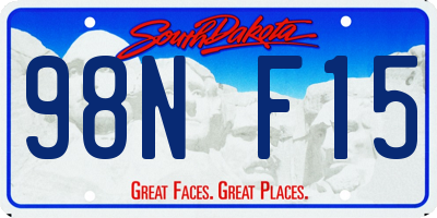 SD license plate 98NF15