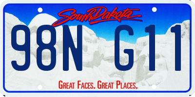 SD license plate 98NG11