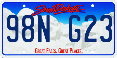 SD license plate 98NG23