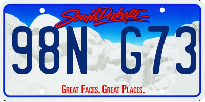 SD license plate 98NG73