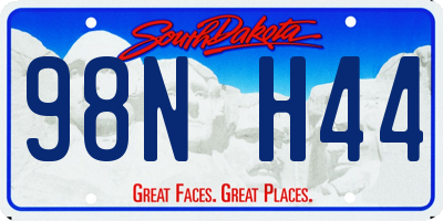SD license plate 98NH44