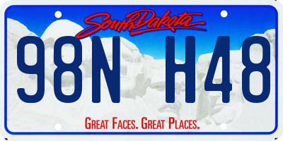 SD license plate 98NH48