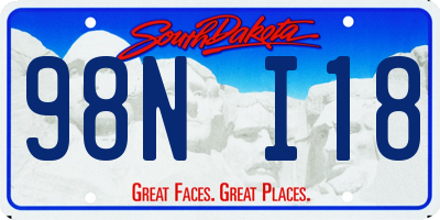 SD license plate 98NI18