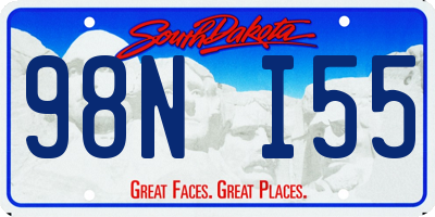 SD license plate 98NI55