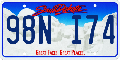 SD license plate 98NI74