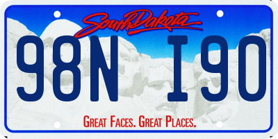 SD license plate 98NI90