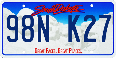 SD license plate 98NK27