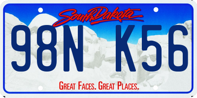 SD license plate 98NK56