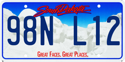 SD license plate 98NL12