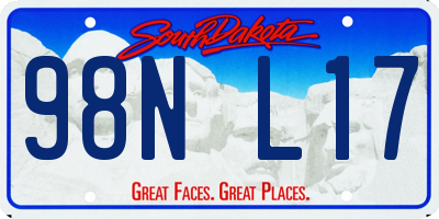 SD license plate 98NL17