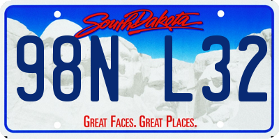 SD license plate 98NL32