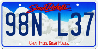 SD license plate 98NL37