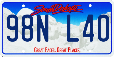 SD license plate 98NL40