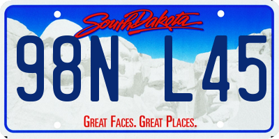 SD license plate 98NL45