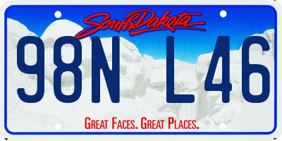 SD license plate 98NL46