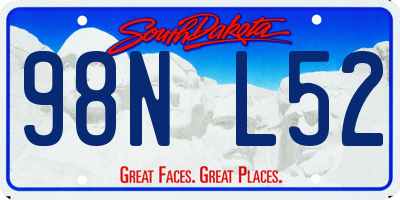 SD license plate 98NL52