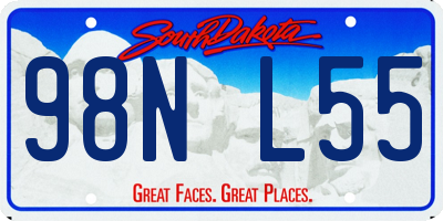 SD license plate 98NL55