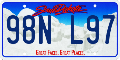 SD license plate 98NL97