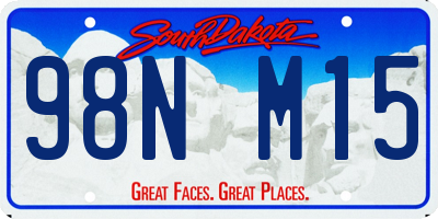 SD license plate 98NM15