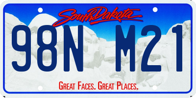 SD license plate 98NM21