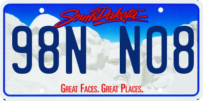 SD license plate 98NN08