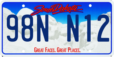 SD license plate 98NN12