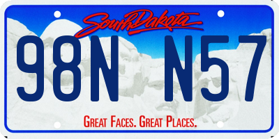 SD license plate 98NN57
