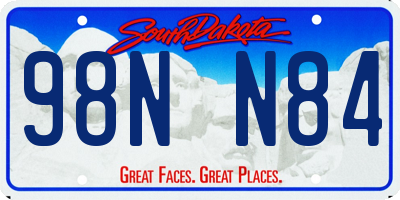 SD license plate 98NN84