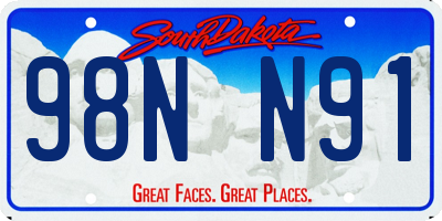 SD license plate 98NN91