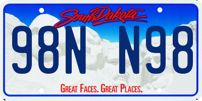 SD license plate 98NN98